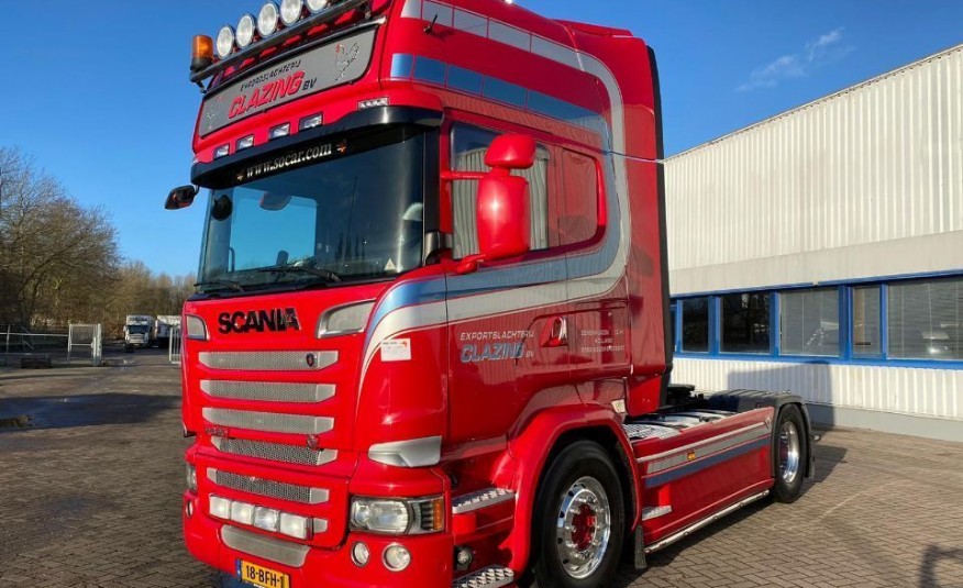 V8 R520 pełna opcja skóra navi kelsa orurowanie alcoa Scania 600 Tkm zdjęcie 