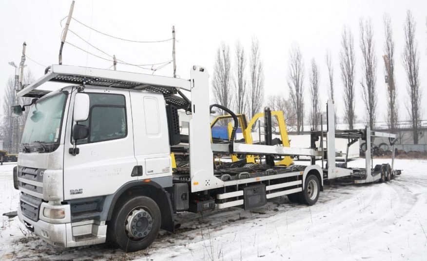 DAF CF 75.360 ,  , zestaw LOHR z przyczepą , MEGA , autotransporter , EuroLOHR , na 9 aut , transport samochodów , laweta , zdjęcie 