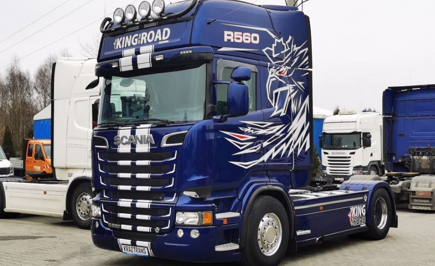R560 V8 scania PDE 2013 streamline z Niemiec hydraulika idealny skóry nawigacja Alu felgi zdjęcie 