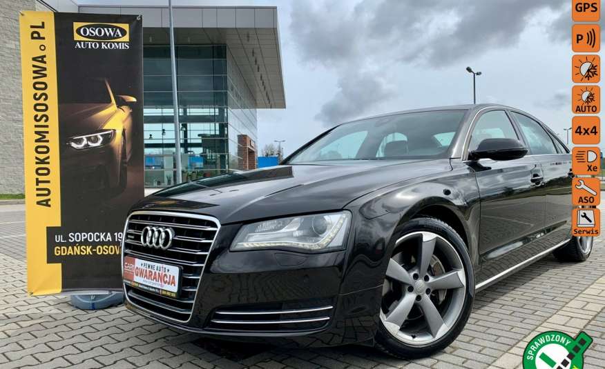 Audi A8 3.0V6TDI QUATTRO stan perfekcyjny, bezwypadkowy, zamiana 2-lata gwaranc zdjęcie 