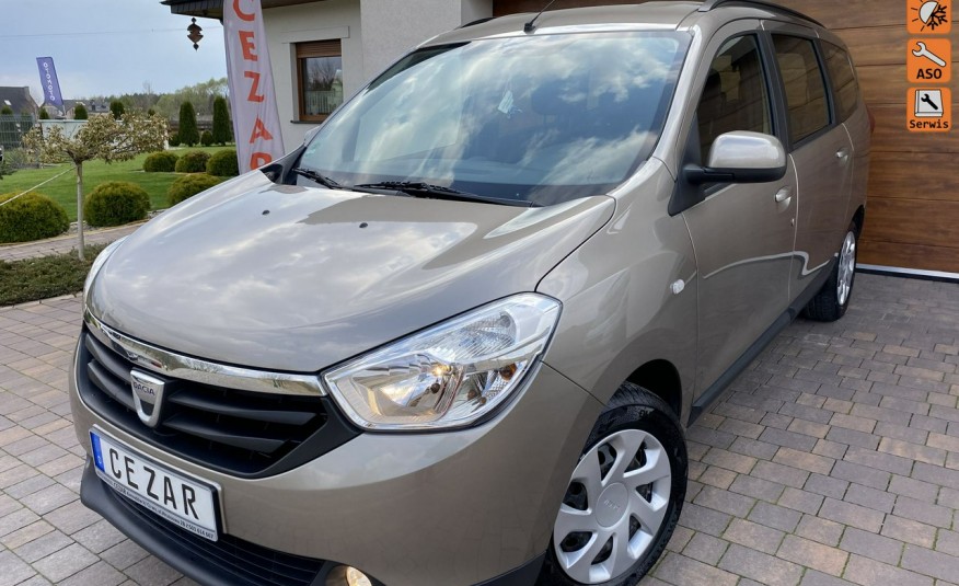 Dacia Lodgy 1.6 benzyna bezwypadkowa tempomat PDC mały przebieg 12r Cz wa zdjęcie 