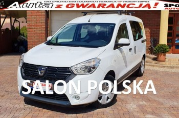 Dacia Dokker TYLKO 28 tys km 1.6SCE 102KM, Laureate, Salon PL Serwis ASO, F.VAT23%, 