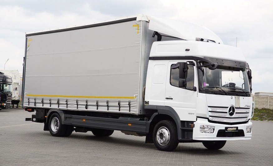 Mercedes / ATEGO / 1224 / ACC / EURO 6 / FIRANKA + WINDA / MAŁY PRZEBIEG zdjęcie 