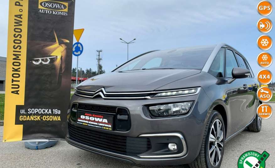 Citroen C4 Grand Picasso 2.0hdi 150KM bezwypadkowy 1 wł Navi camera automat 7 os.1rok gwaranc zdjęcie 