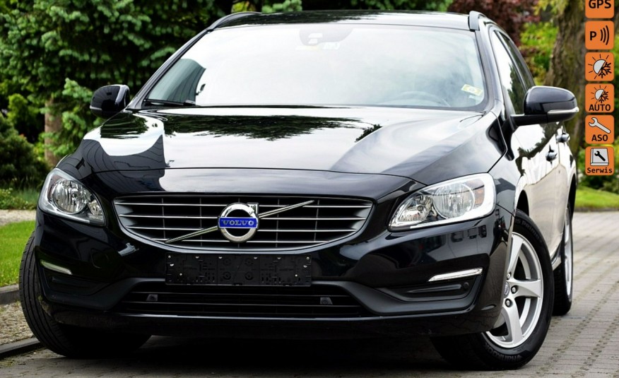 Volvo V60 Czarne Opłacone 1.6D 114KM Serwis Led Skóra Navi Start/Stop zdjęcie 