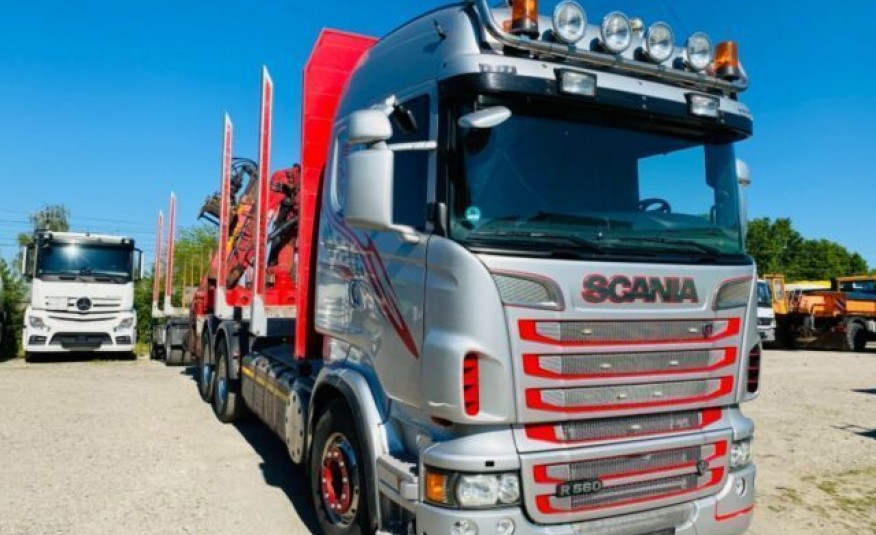 Scania r560 do drewna drzewa dźwig hiab loglift 115z zestaw 2013 przyczepa zdjęcie 