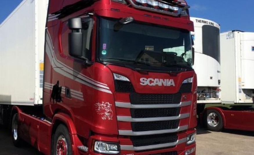 Scania S500 max wyposażenie całość na poduszce skóry Led Klima postojowa ASO Z NIEMIEC zdjęcie 