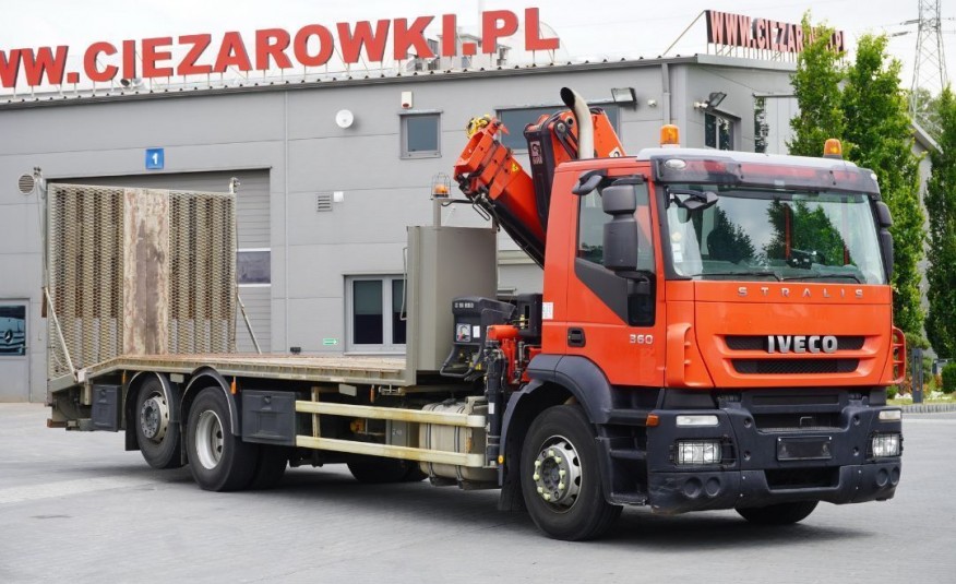 Iveco Stralis 360 , EEV , 6X2 , laweta 7.8m , HDS HIAB 10m/6.200kg + PILOT , najazdy , wciągarka , retarder , assistance , laweta , pomoc drogowa , platforma , HDS , Żuraw , Kran , p zdjęcie 