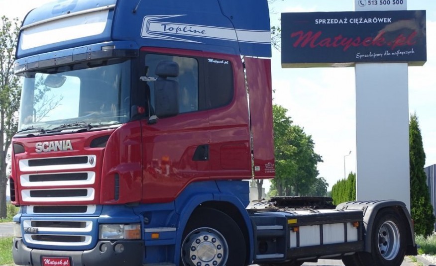 Scania R 420 / TOPLINE / HYDRAULIKA / OPTICRUISE+SPRZĘGŁO / STARE TACHO / zdjęcie 