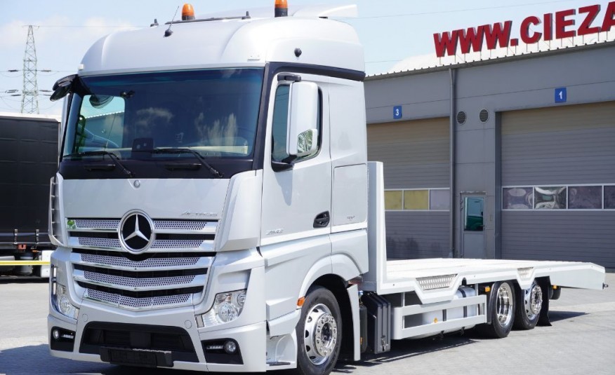 Mercedes Actros 2542 , E6 , 6x2 , MEGA , laweta 8.3m NOWA 2021 , wciągarka , pilot , zaniżenia , 2 łóżka , retarder , navi , ACC , aktywny tempomat , webasto , lodówka , podwójna obsada zdjęcie 