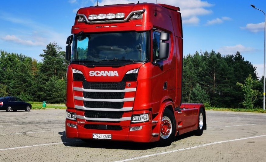 Scania S500 max wyposażenie całość na poduszce skóry Led Klima postojowa ASO Z NIEMIEC zdjęcie 