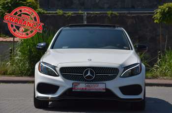 Mercedes C 43 AMG C 43AMG 4Matic 2017r. 9G Burmaster Panorama Czerwona Skóra