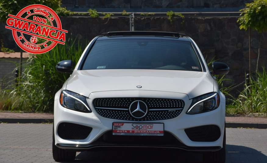 Mercedes C 43 AMG C 43AMG 4Matic 2017r. 9G Burmaster Panorama Czerwona Skóra zdjęcie 