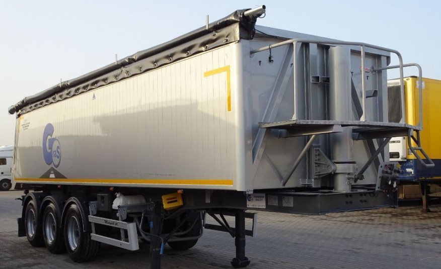 GRAS WYWROTKA / 36 M3 / OŚ PODNOSZONA / WAGA: 6100 KG / SUPER STAN / 2013 ROK / zdjęcie 