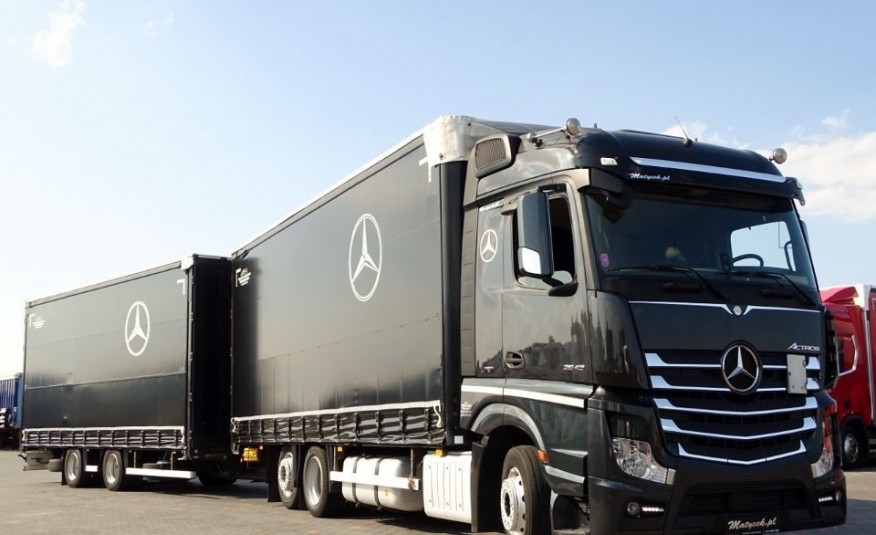 Mercedes ACTROS 2543 / ZESTAW TANDEM 120 M3 / PRZEJAZDOWY / I-COOL / ACC / 6x2 zdjęcie 