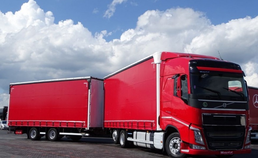 Volvo FH 500 / ZESTAW TANDEM PRZEJAZDOWY 120 M3 / 7.75 M + 7.75 M / ACC / 2016 R / 6x2 zdjęcie 