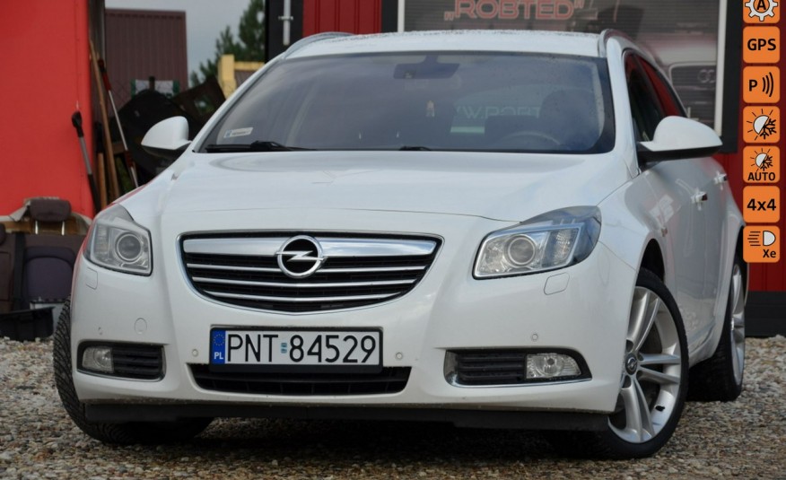 Opel Insignia Biała perła 2.0CDTI Bi-turbo 190KM 4x4 Bi-xenon LED Skóra Navi el.klap zdjęcie 