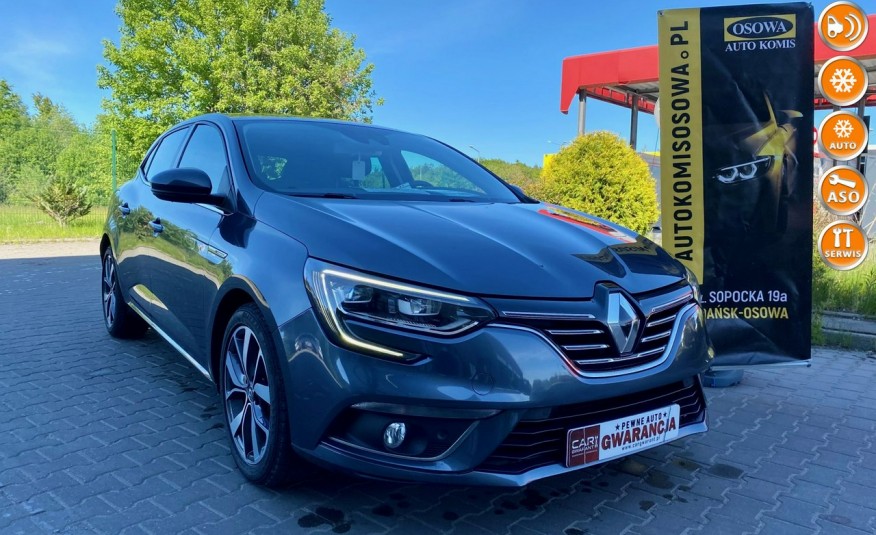 Renault Megane 1.6dci radar tablet asystent pasa i znaków full led 1 wł bezwypad gwar zdjęcie 