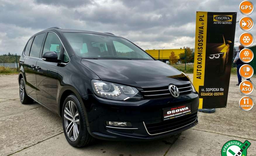 Volkswagen Sharan 2.0tdi aut. 177KM ledy bi xenon skora panorama kamery e.drzwi i klapa zdjęcie 