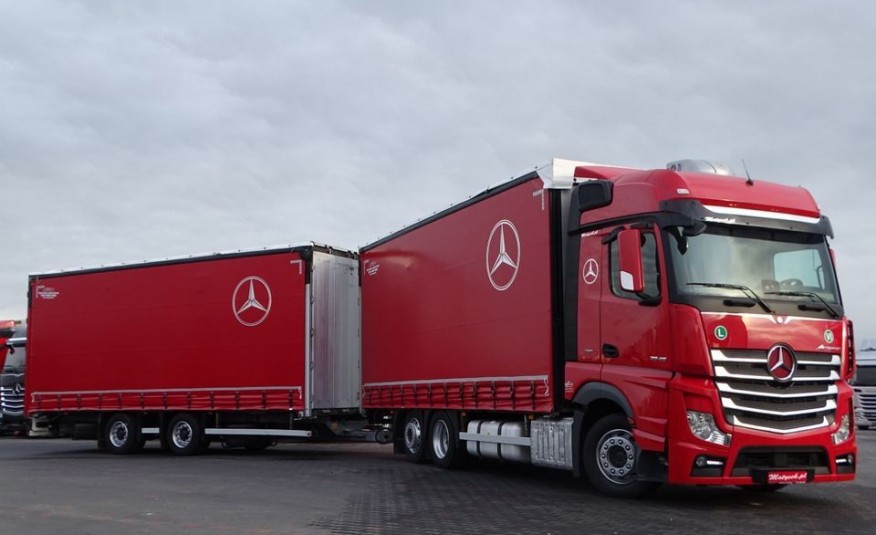 Mercedes ACTROS 2545 / ZESTAW TANDEM 120 M3 / PRZEJAZDOWY / I-PARK COOL / BIG SPACE / 6x2 zdjęcie 