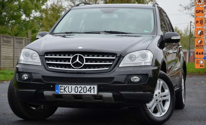 Mercedes ML 320 Czarny Opłacony 320CDI Xenon Kamera Pamięci Skóra Grzane fotele Chromy zdjęcie 