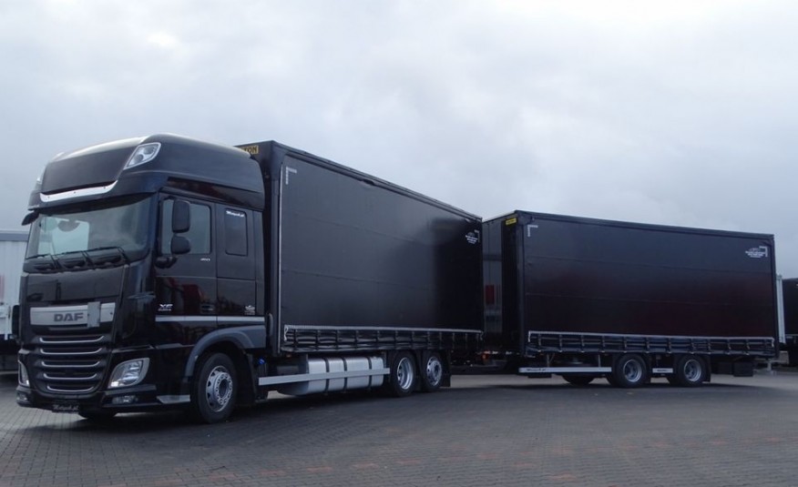 DAF XF 460 / ZESTAW TANDEM 120 M3 / PRZEJAZDOWY / SUPER SPACE CAB / WIELTON / 7.75 M / 2017 R / 6x2 zdjęcie 