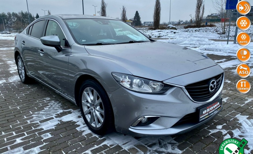 Mazda 6 2.0i Sky active navi ledy asystent pasa 1 wł full serwis 1 rok gwaranc zdjęcie 