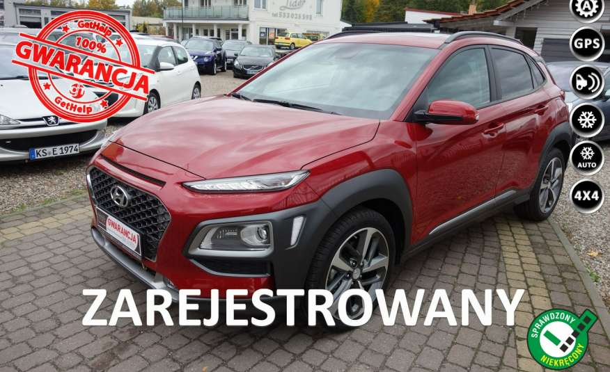 Hyundai Kona 1.6T AWD Automat Klimatronic Asystent pasa Infinity 6tys Mil zdjęcie 