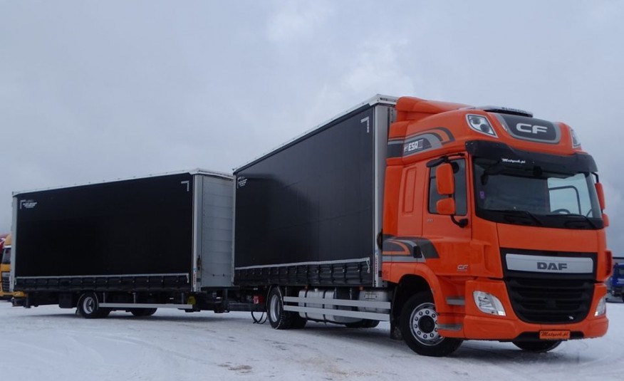 DAF CF 310 / ZESTAW TANDEM -120 M3 / ŁADOWNOŚĆ: 14 TON / 7.7 M + 7.7 M / EURO 6 / 4x2 zdjęcie 
