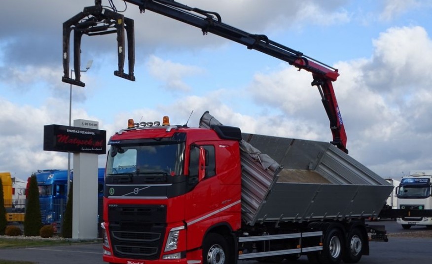Volvo FH 420 / 6 X 2 / 2 STR WYWROT- DŁ: 6, 5 M + HDS HMF 1820- 12.7 M / PILOT / ROTATOR / CHWYTAK / EURO 6 / 6x2 zdjęcie 