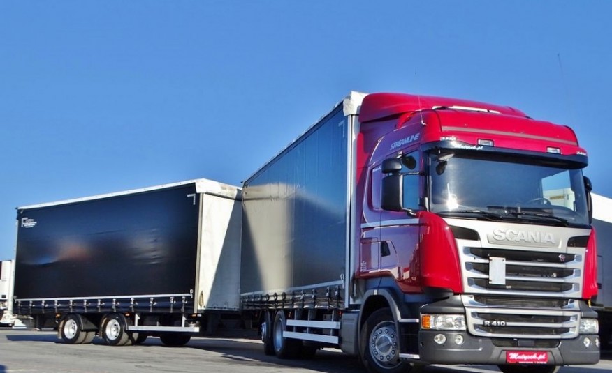 Scania R 410 / 6X2 / ZESTAW TANDEM 120 M3 / RÓWNY -7.75 M + 7.75 M / OŚ SKRĘTNA I PODNOSZONA / ELBO / zdjęcie 