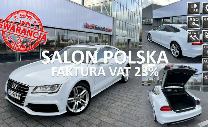 Audi A7 3.0 TFSI 310KM Salon PL S-line Serwis ASO Bezwypadkowy Fabr.Lakier 4x4 zdjęcie 
