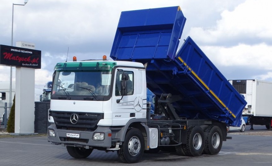 Mercedes ACTROS 2632 / 6 X 4 / WYWROTKA 2 STRONNA / HYDROBURTA / MANUAL / STARE TACHO / zdjęcie 1