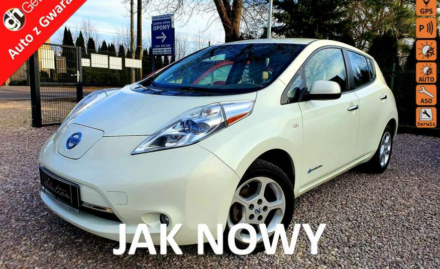 Nissan Leaf Perła 109KM 24 kWh 80 tyś km Kamera Hand Free Super Stan zdjęcie 