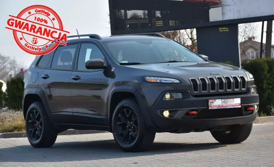 Jeep Cherokee Trailhawk 3.2 V6 272KM 2014r. 4WD Skóra NAVi LED POLECAM zdjęcie 