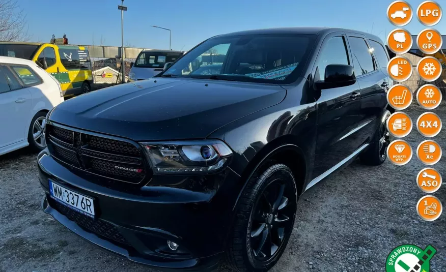 Dodge Durango 3.6v6+gaz 7os. full opcja Ledy Navi skóry 4x4 1r.gwarancji zamiana zdjęcie 