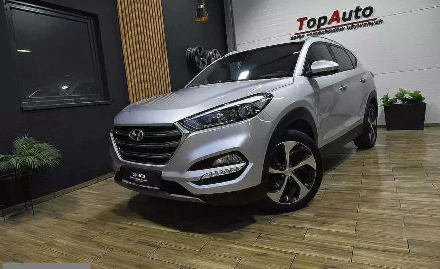 Hyundai Tucson automat LED bezwypadkowy gwarancja asystent pasa PERFEKCYJNY zdjęcie 