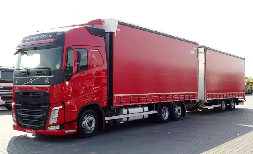 Volvo FH 460 / ZESTAW TANDEM PRZEJAZDOWY 120 M3 / I-COOL / ACC / 2017 R / 6x2 zdjęcie 