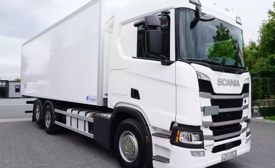 Scania R500 , E6 , 6x2 , chłodnia hakowa 19 EPAL , oś podnoszona zdjęcie 