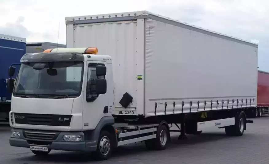 DAF LF 45.180 / EEV / 44 000 KM / MAŁO UŻYWANY + KRONE / CITYLINER / FIRANKA- 11M / 1 OSIOWA / zdjęcie 