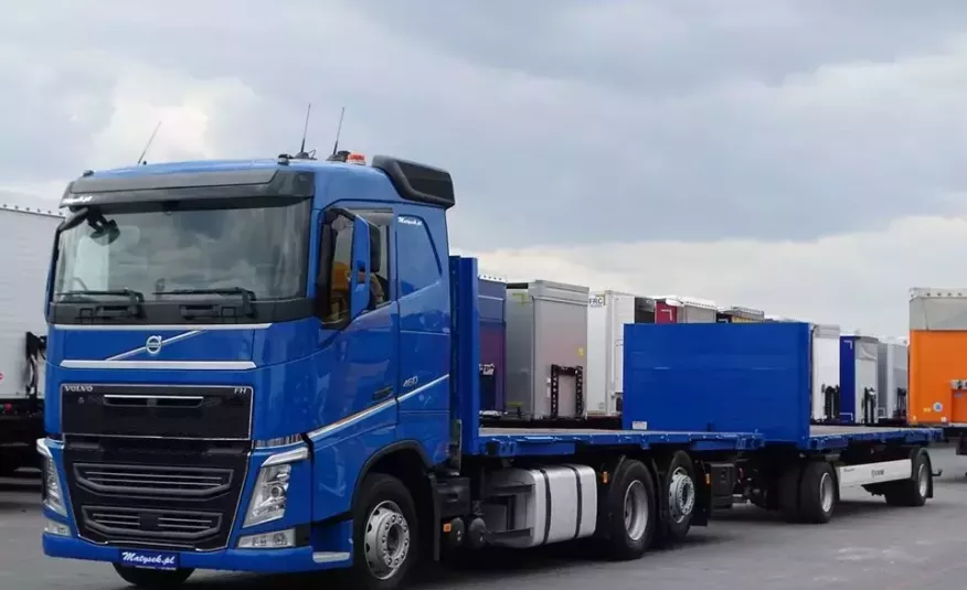 Volvo FH 460 / 6X2 / PLATFORMA - 7.3 M / BDF / + PRZYCZEPA KRONE / BDF / PLATFORMA -7.4 M / Z NIEMIEC / zdjęcie 