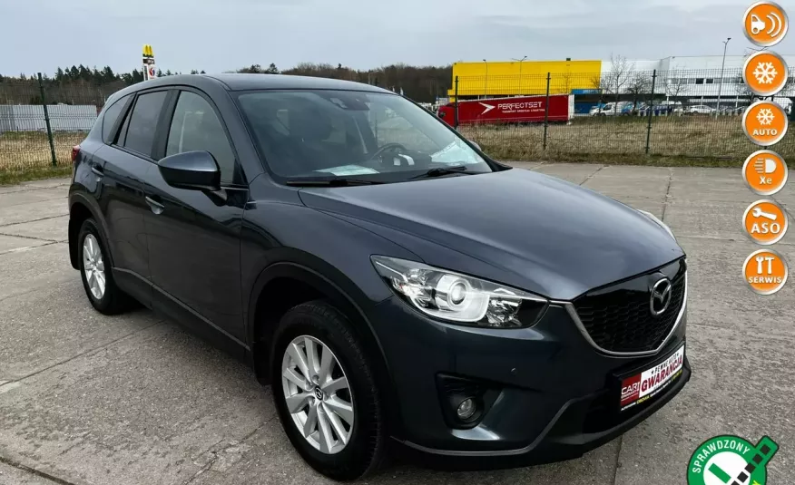 Mazda CX-5 2.0i Sky active navi ledy asystent pasa 1 wł full serwis 1 rok gwaranc zdjęcie 