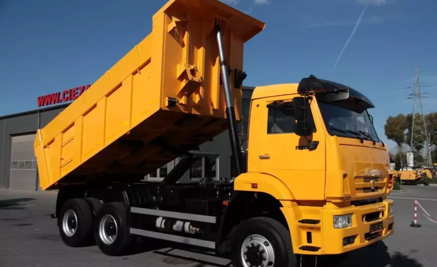 KAMAZ 6522 , 6x6 , wywrotka , 20 tys km przebiegu , tylny wysyp , manual , resory , stan PERFEKT zdjęcie 