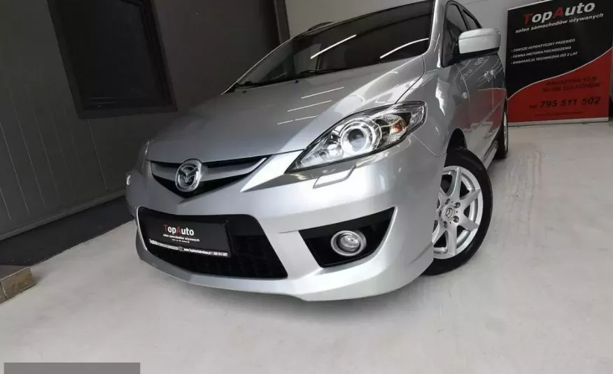 Mazda 5 2.0D 137TYS SPORT xenon GWARANTOWANY PRZEBIEG gwarancja film zdjęcie 