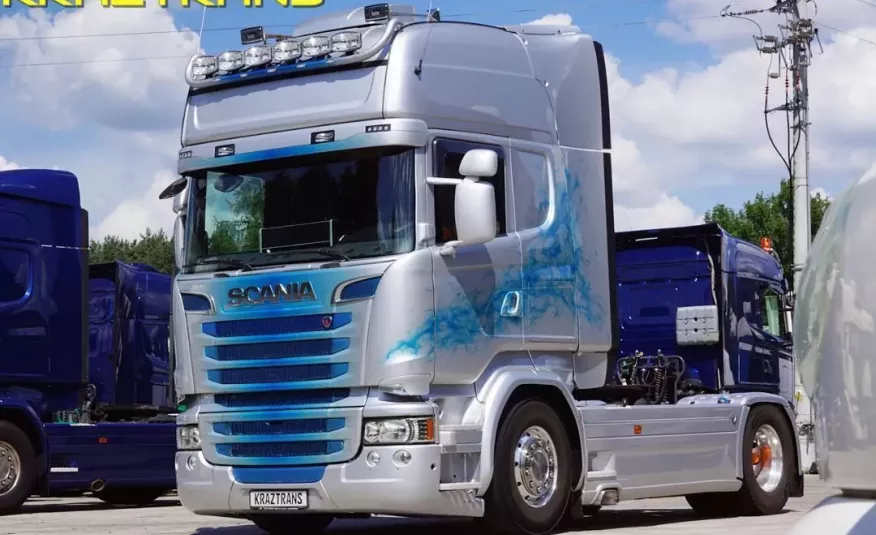 Scania R520 V8 cała na poduszce skóry full opcjaz Niemiec ASO idealny stan zdjęcie 