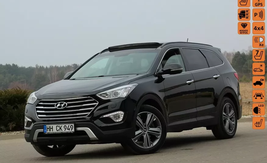 Hyundai Grand Santa Fe 200KM 4x4 Kamera Wentyle Park Assist Podgrze.Kierownica El.Klapa Navi zdjęcie 