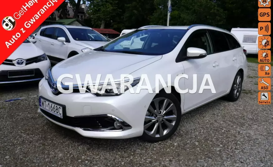 Toyota Auris 1.8HSD Lift Prestige FULL LED Alcantara Biała Perła Hand Free Gwarant zdjęcie 
