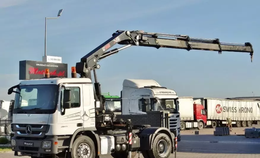 Mercedes ACTROS 2044 / CIĄGNIK + HDS HIAB 244 / UDŹWIG: 8200 KG WYSUW: 10.2 M / / RESOR / zdjęcie 