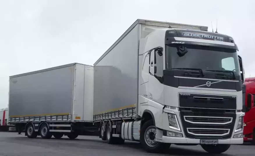 Volvo FH 460 / ZESTAW TANDEM PRZEJAZDOWY 120 M3 / FRUEHAUF / 8.2 M + 7.3 M / 6x2 zdjęcie 