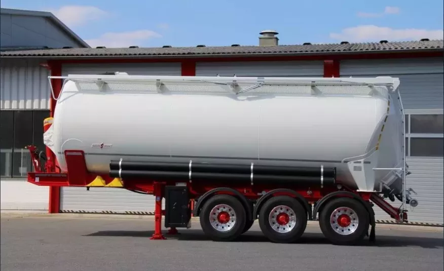 Spitzer SK 2738 CAL , kippsilo 38m3 , ładowność 28, 500kg , oś podnoszona , naczepa cysterna do transportu materiałów sypkich , naczepa silos , beczka , zbiornik , silos podnoszony , transp zdjęcie 